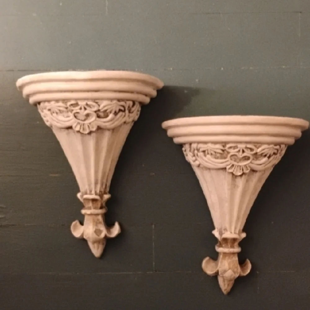 Two French Country Wall Sconces/Shelves 6